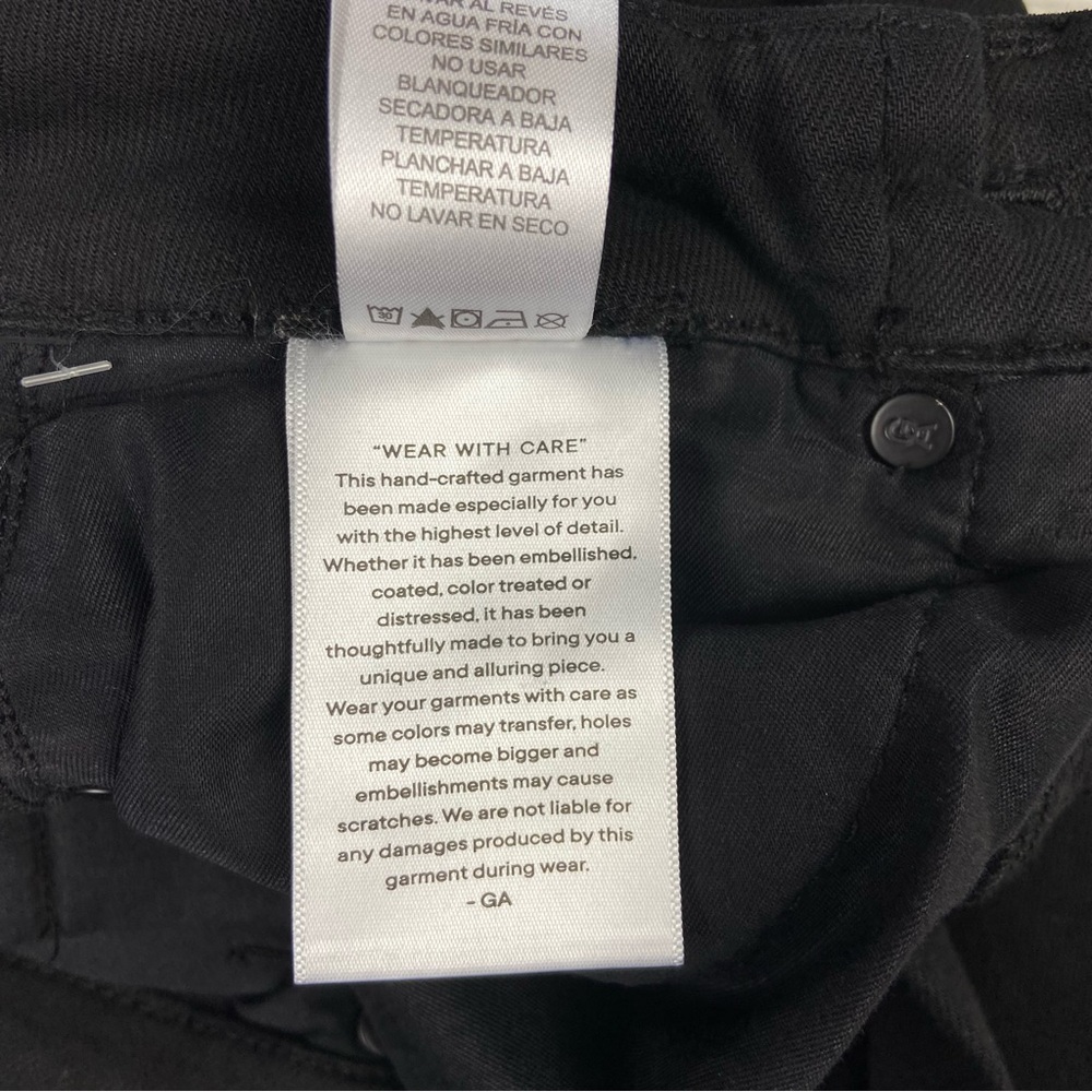 Good American Good Leg Flare Tummy Tech Jeans Size 25 Black - Picture 12 of 15